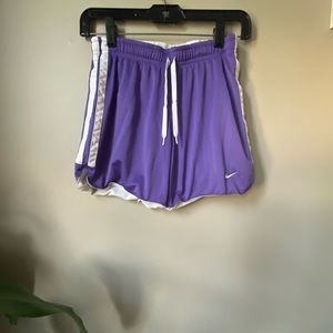 Nike Athletic Shorts Reversible Purple and White